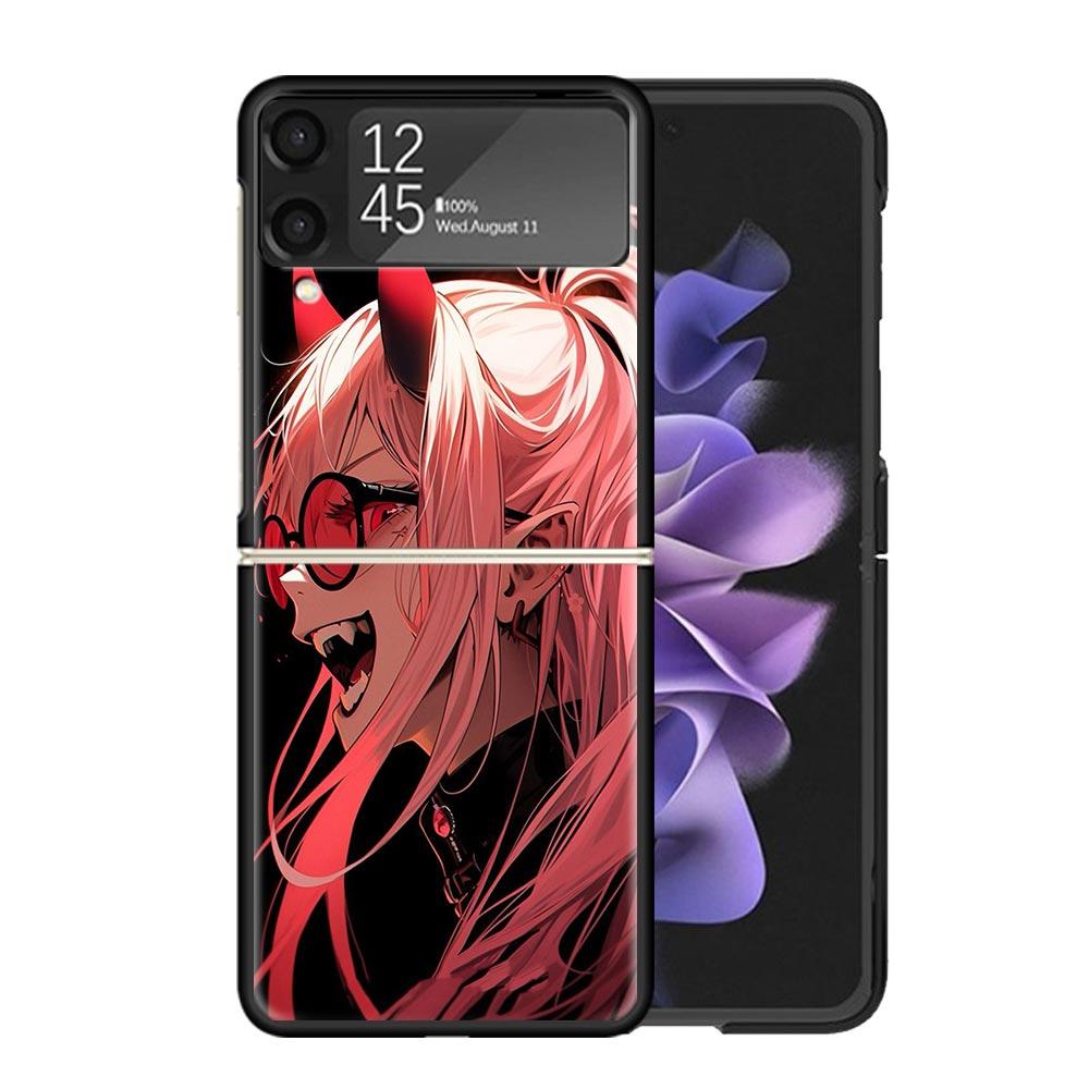 

C-Chainsaw Mans Power Cases For Samsung Galaxy Z Flip 4 5 6 7 3 Z Flip7 Flip6 Flip4 Flip5 Flip3 5G Hard Shockproof Fundas Cover Samsung Z Flip