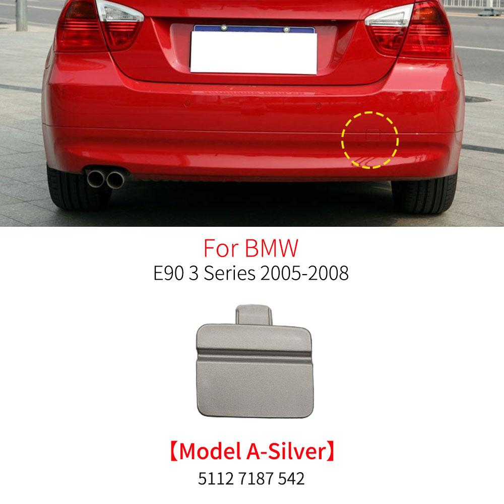 For BMW E90 Car Rear Bumper Tow Hook Cover Caps With Color Black White Silver Red for BMW E90 3 Series 318 320 323 335 2005-2011