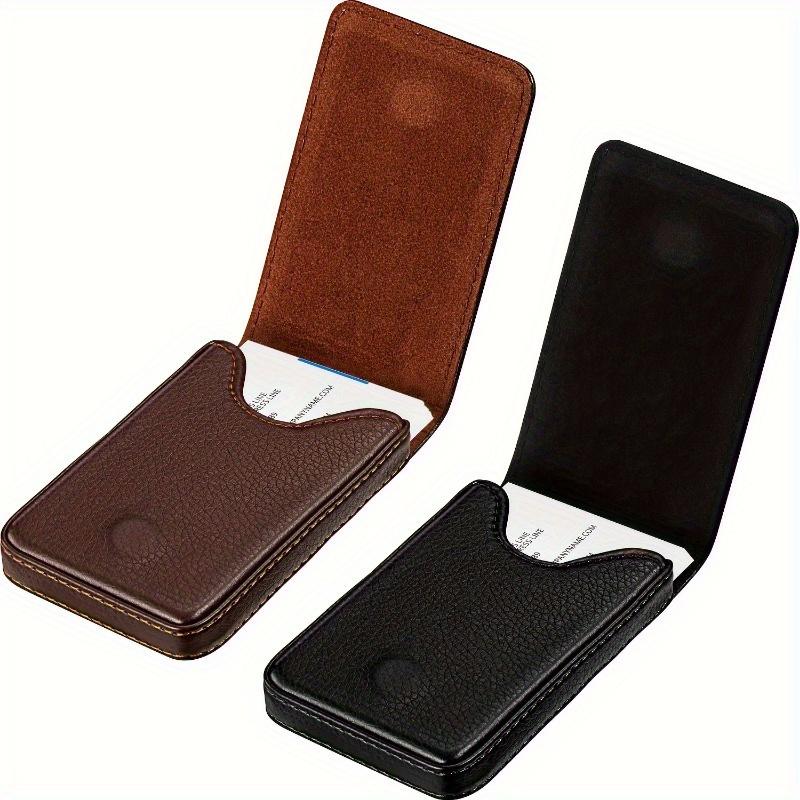 Eleganter Visitenkartenhalter aus PU-Leder für Damen und Herren Sicheres Magnetverschluss Ideal für den Bürogebrauch.
