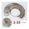 Metal Finger Ring Sizer - Aluminum Alloy Ring Gauge Measuring Tool for Jewelry Making, Mandrel Standard Size