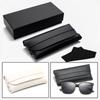 Klassisches Schwarz - Gerahmte Sonnenbrille Brillenetui Dreiteiliges Set Sonnenbrillenetui Softpack Sonnenbrillenbox-Set Tragbar