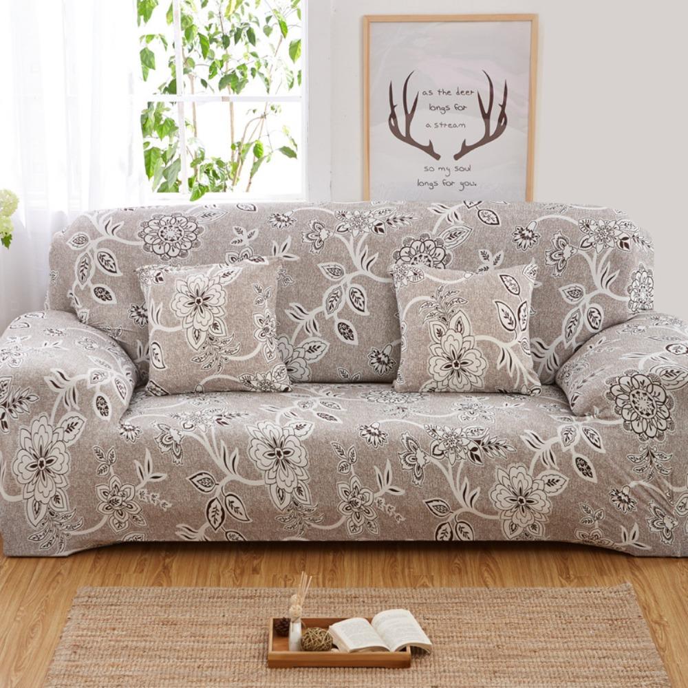 Stretchable Printed Sofa Cover Full Elastic Slipcover 4 Seasons Soft Fabric Protector