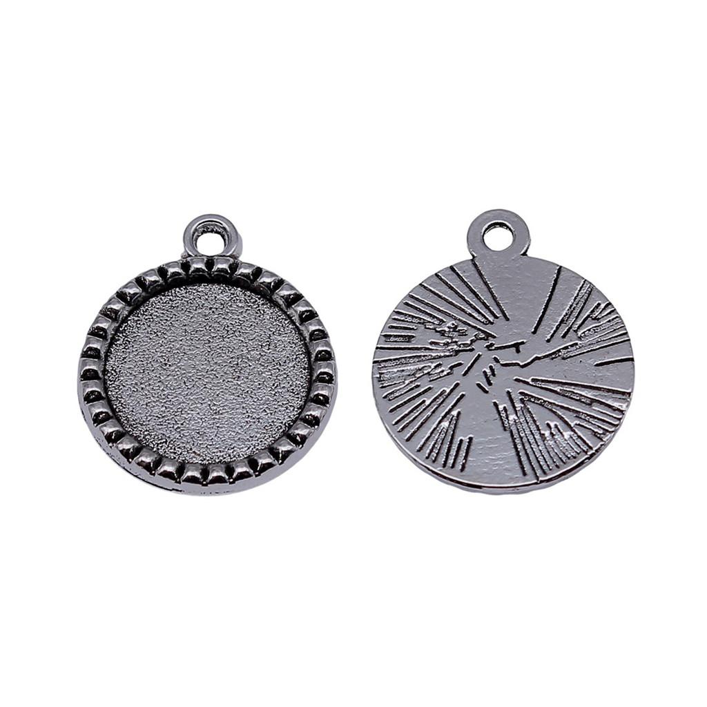 Bezel Base Blanks For DIY Resin Jewelry Fit 16mm Round Cabochon Setting Pendants
