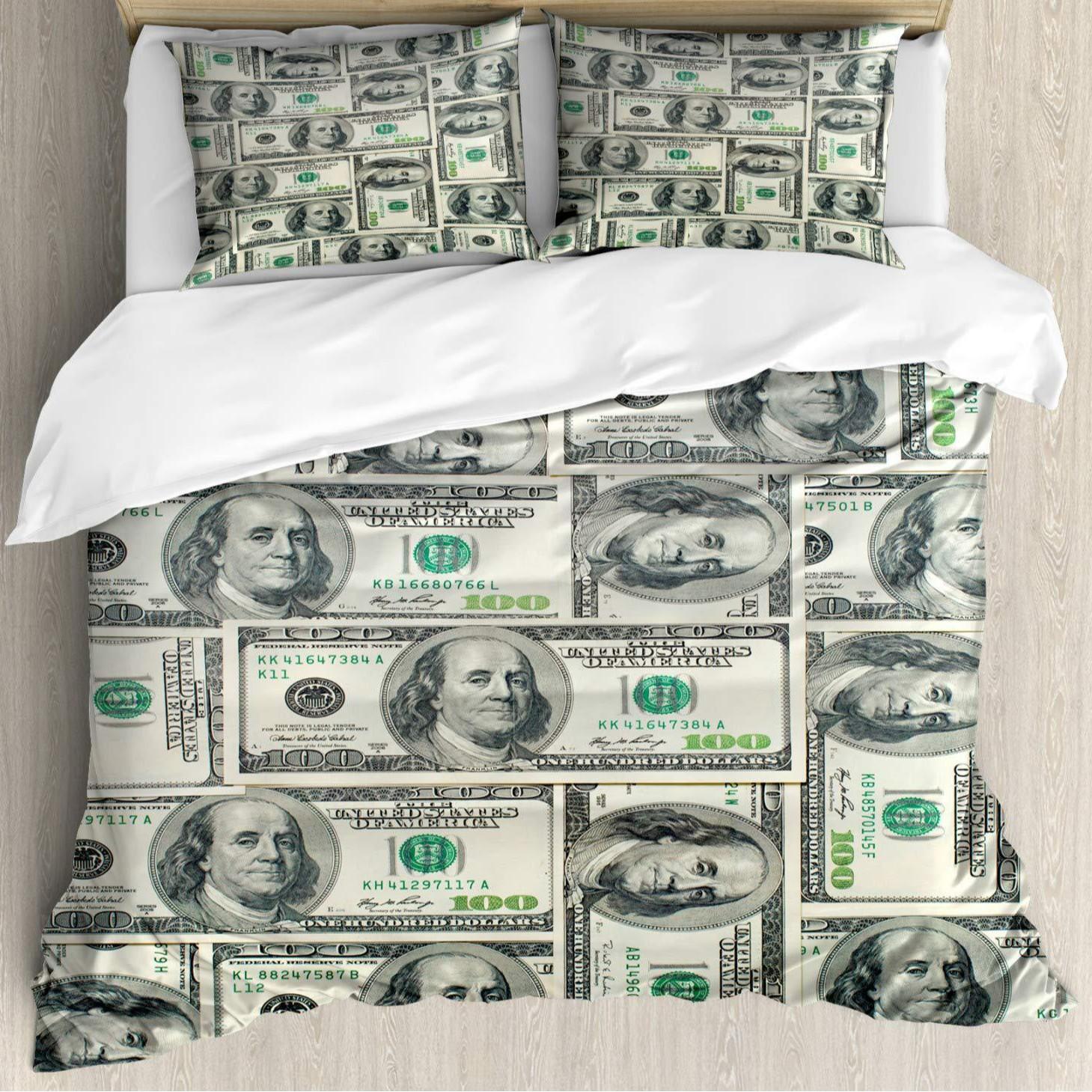 

Comforter Money Queen Size One Hundred Dollar Bedding Sets For Boys Kids Men Funny Cool Bedroom Decor Comforter (quilt)-EU Single(135*200cm)3pcs