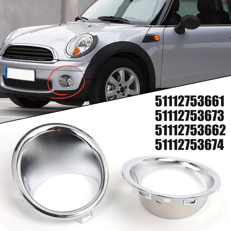 Car Bumper Cover Fog Lamp Frame Car Accessories Upgrade Wear-Resistant Design Anti-Corrosion Feature For Mini Cooper R57