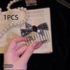 Rhinestone Bow Bangs Upside Down Comb Hairpin Female New Exquisite Flash Diamond Disc Hair Comb Premium Sense Broken Hair Card