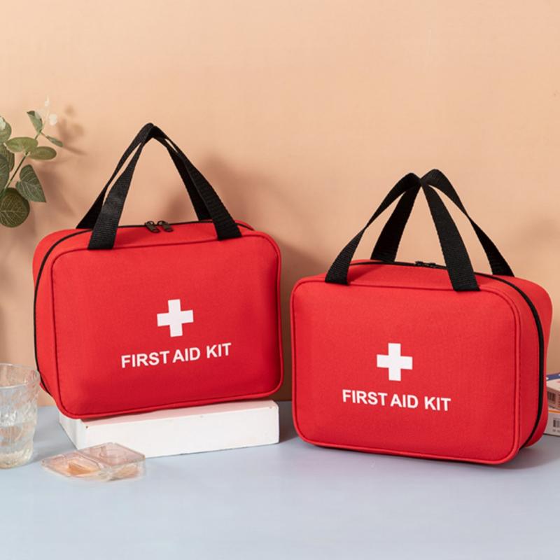 1 Piece Medicine Medical Storage Pouch Portable First Aid Kit Bags Camping Emergency Home Outdoor Travel Handle Bag Organizer