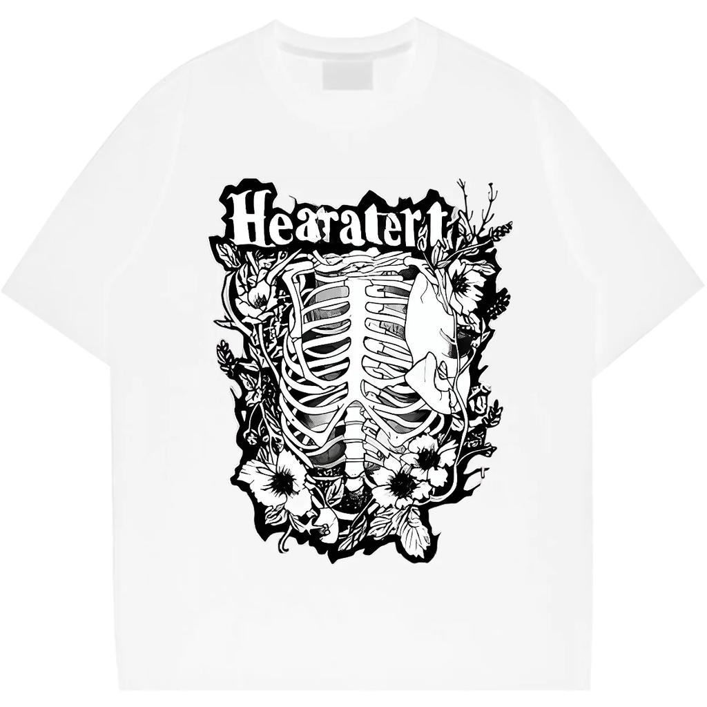 Übergroßes Lockeres Harajuku Ästhetisches T-Shirt Rundhals Herren Grafik Kleidung 2024 Neu Sommer Heißer Verkauf XXL Bequemes Dehnbares T-Shirt