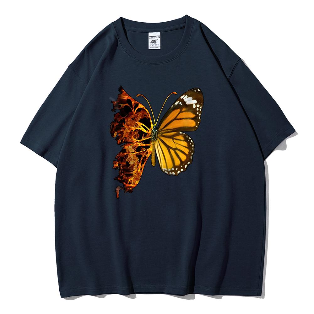 My Heart Is Burning Like This Cotton Woman T-Shirts Sport Comfortable T-Shirts All-Match Hipster Tshirt Breathable Summer Tshirt