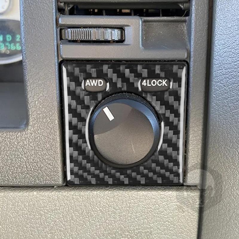 For Dodge Durango 2004-2007 Carbon Fiber 4wd Switch Control Panel Decorative Cover Car Interior Decoration Sticker Accessories