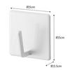 Yamazaki Magnet Bathroom Hook Set 2 White Approximately W5XD3.5XH5cm Mist Storage Space-Saving 4235