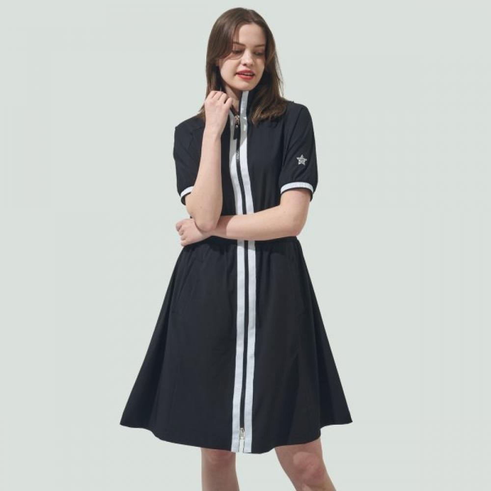 Blu Dot Ветровка Платье с коротким рукавом Открытое Черный 085