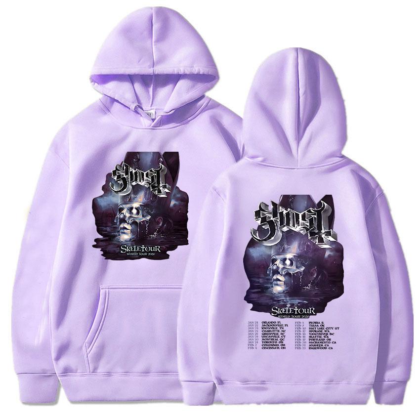 Ghost Skeletour World Tour 2026 North American Hoodies Long Sleeve Men Women Winter Sweatshirts Rock Band Graphic Print Pullover