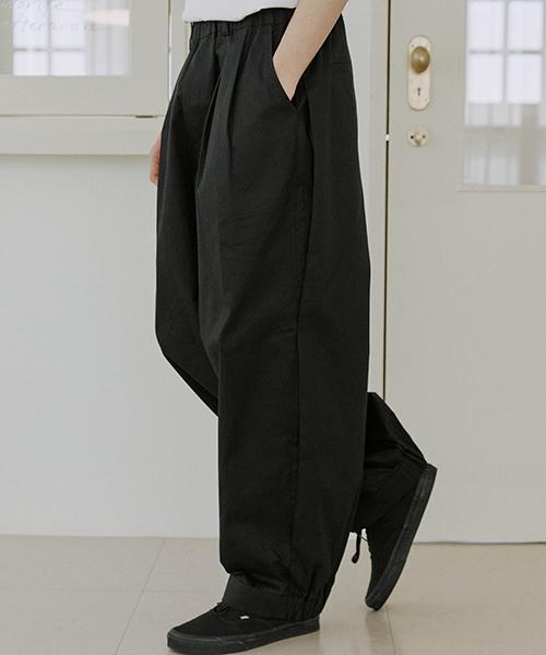 Mallen Unisex Side Balloon Pants (Black)