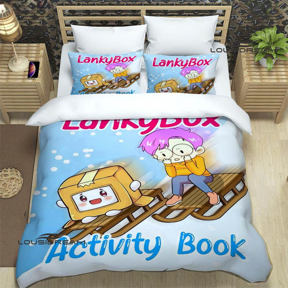 Cute Lankybox Foxy Boxy Bedding Sets exquisite supplies set duvet cover bed comforter set bedding set luxury birthday gift