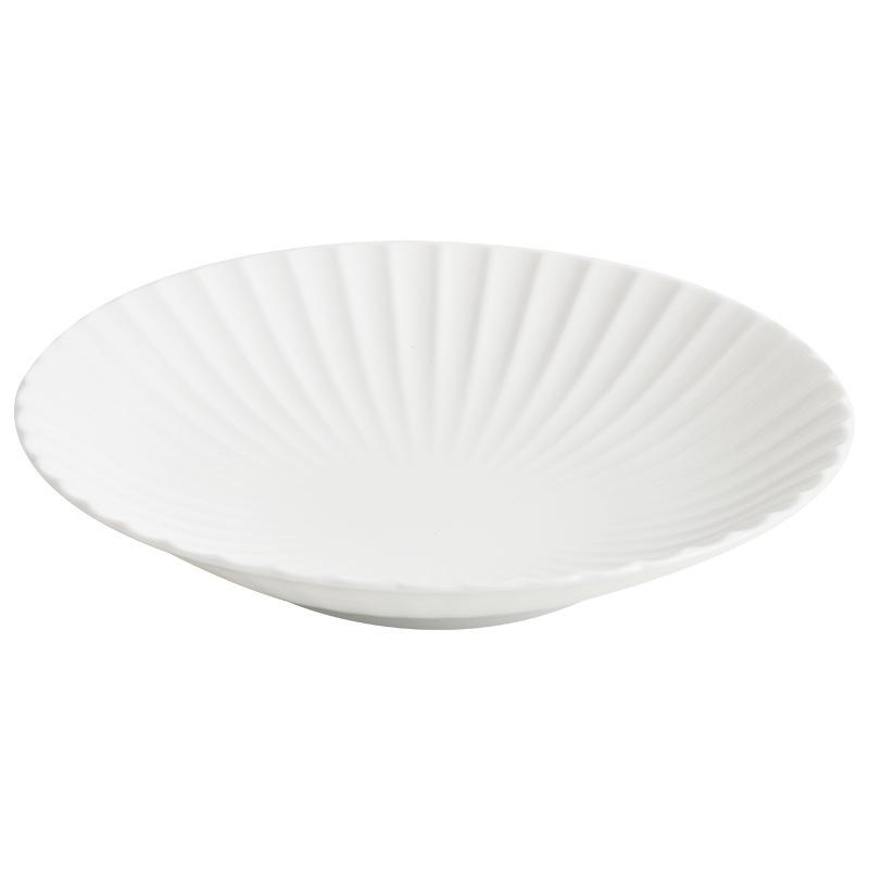 Dehua White Porcelain Disc Tableware Plate Household Dish Plate High-end Creative Hotel Restaurant Dish Plate Western