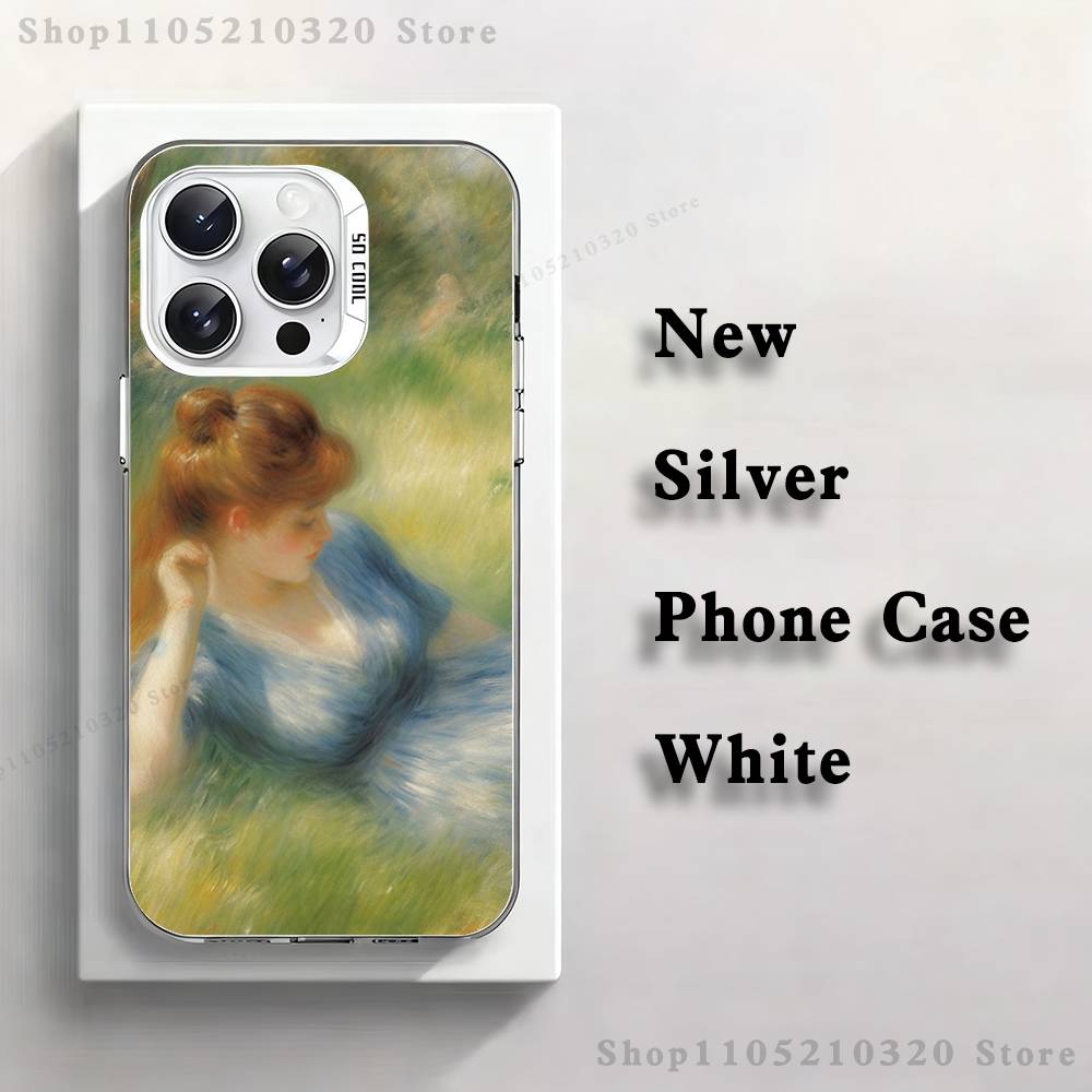 Pierre A-Auguste R-Renoir Phone Case For iPhone 17,16,15,14,13,12,11,Pro,Max,Plus,Mini,XS,SE Anti Fall White Matte Hard Bumper