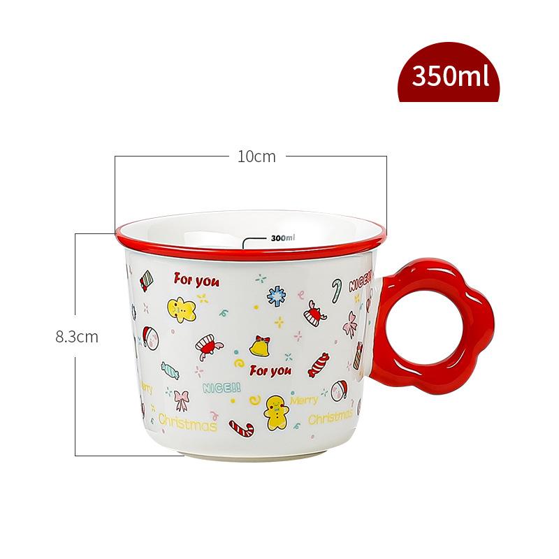 Vánoční dárky Vysoce hodnotný keramický hrnek Vánoční hrnek Kreativní hrnek Roztomilý set na vodu