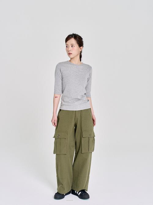 Losiya Lady Simple T-Shirt / Gray