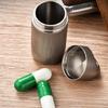 Metalllegierung Pillendose Wasserdichte Medikamentenbox Hülle Outdoor Behälter Flaschen Kleine Reise-Medikamentenflaschen