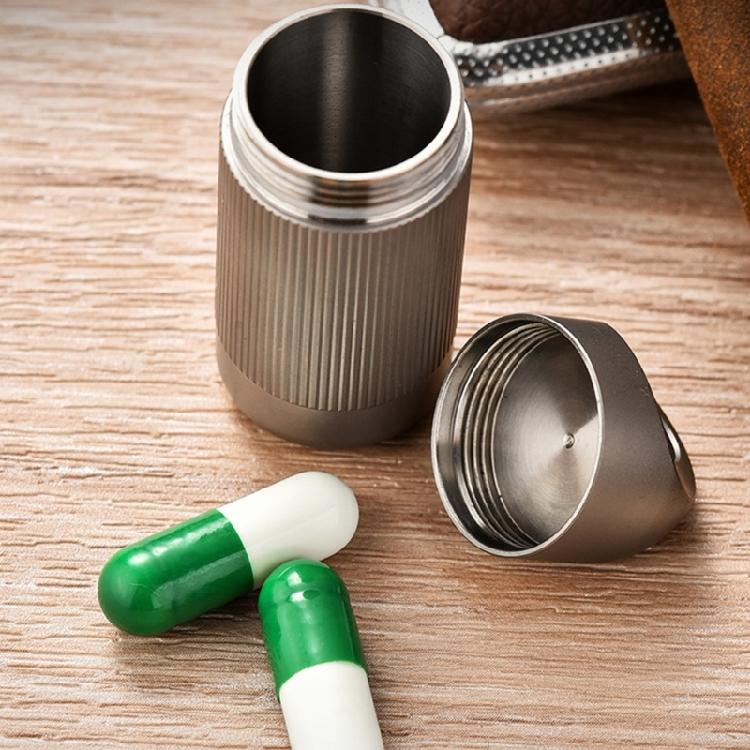 Metalllegierung Pillendose Wasserdichte Medikamentenbox Hülle Outdoor Behälter Flaschen Kleine Reise-Medikamentenflaschen