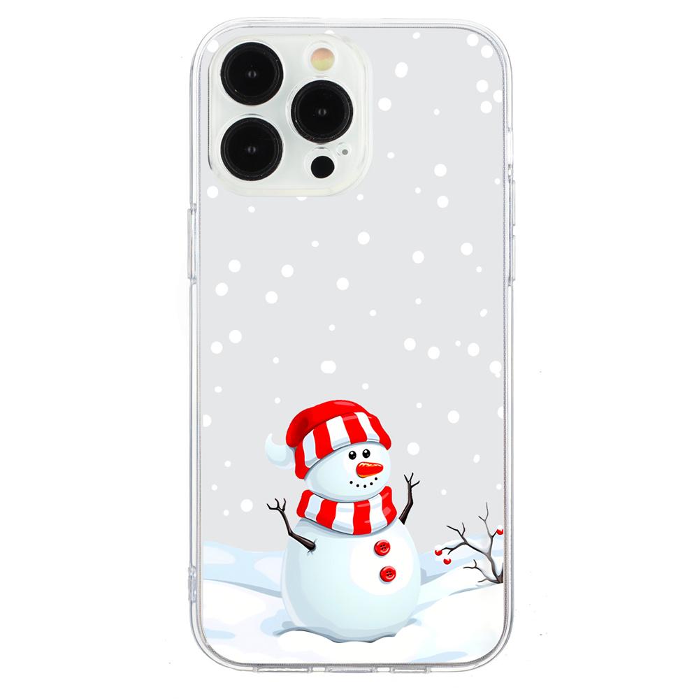 For iPhone 16 Pro Max Case Christmas Pattern Print Soft TPU Phone Protector