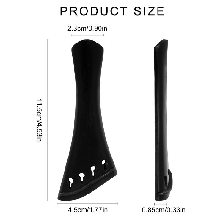 4 String Violin Tailpiece Replacement String Adjuster Professional String Holder Standard Wood 4/4 Violin Tailpiece