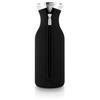 Eva Solo Fridge Water Insulates Hot and Cold Scandinavian Dishwasher Black Carafe, 1L, Pitcher, Cold/Hot Jug, Heat-Resistant Glass, Water, Style,