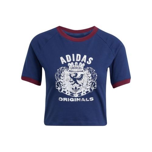 adidas Originals Sports Crew Neck Short Sleeve T-Shirt Women Dark Indigo S индиго