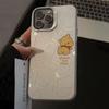 Strawberry bear colored silver shell for apple 11/11/11 pro mobile phone case 11promax11/11/11X cartoon