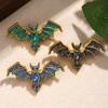 New Arrival Vintage Bat Brooch Pin Rhinestone Unisex Fashion Accessories Scarf Buckle Lapel Pins Halloween Jewelry Gifts