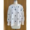 Felpa oversize da donna Autunno Inverno, Stampa Pois Blocco Colore, Top Casual Moda Transfrontaliera
