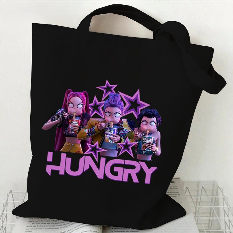 KPop Demon Hunters Student Everyday Versatile Shoulder Bag Fashion Demon Hunters Canvas Bag