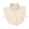 Women's Detachable False Collar Insert Elegant Striped Lapel Faux Half Shirt Blouse Collar Top for Sweater and Dresses