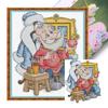 Figure Partial 14CT DIY Stamped Embroidery Needlepoint Starter Kits Cross Stitch Art and Crafts Kits for Adults Home Decor