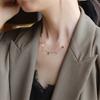 Punk Clavicle Small Multicolor Zircon Pendant Female Gold Color Stainless Steel Choker Necklace Chain for Women Jewelry Gift