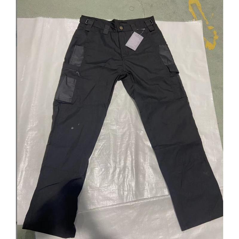 Men Tactical Cargo Pants Pocket Ripstop Fabric Loose Casual Outdoor Hiking Workwear Trousers
