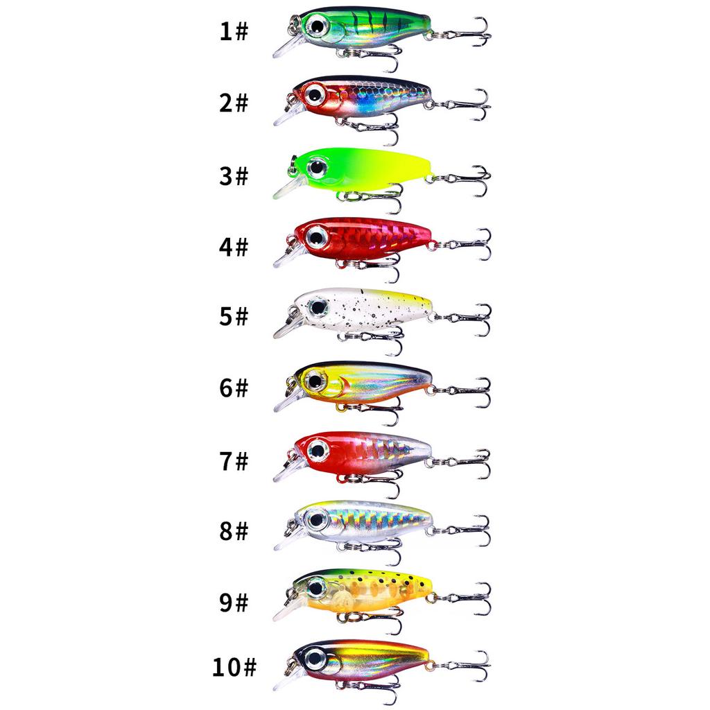 HENGJIA 1Pcs Mini Minnow Lures Fishing 3.8cm-2.8g-12# Bait Lure for Sea Fishing Pesca Fishing Tackle Crankbait Lure