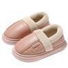 Pu cotton slippers winter waterproof indoor home household plush warm non-slip bedroom winter cotton shoes