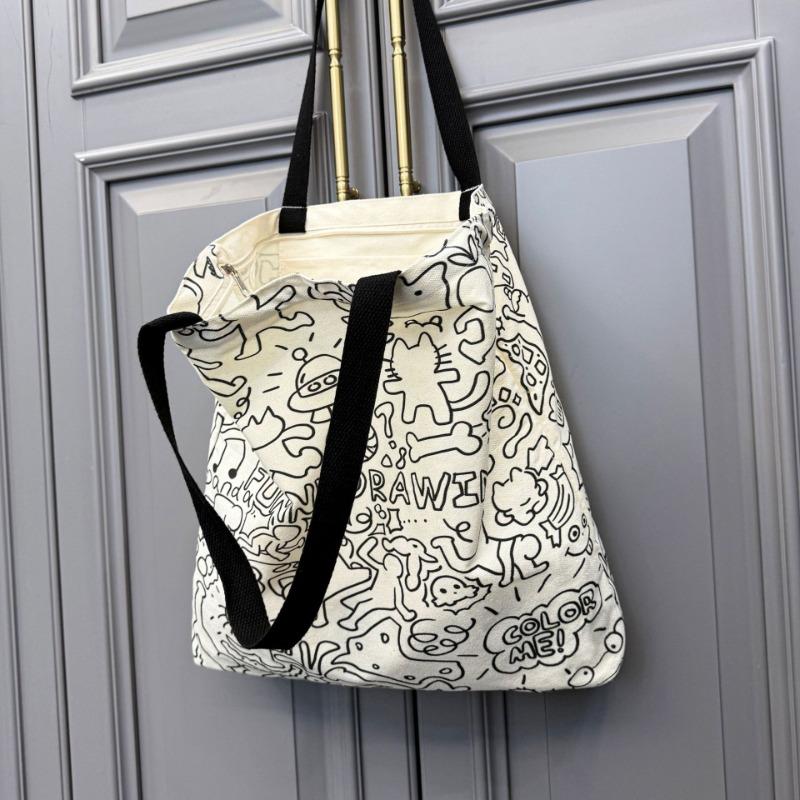 2025 New Large Capacity Graffiti Tote Bag