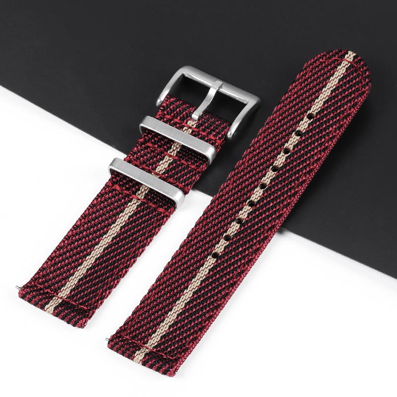 

Ribbed Nylon Watch Band Strap Army Military Watch Band 20mm 22mm Men Wristband for Swatch Omega for Rolex for Seiko Moonswatch 20mm