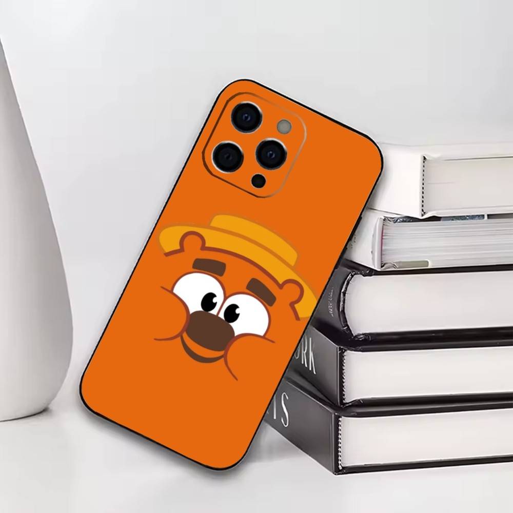 

Cartoon Russia S-smeshariki Phone Case For iPhone17,16,15,14,13,12,11 Plus,Pro Others Soft Black Cover iPhone16