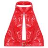 Womens Backless Cutout Front Camisole Vest Tops Halter Night Club Wear Lingerie Leather Crop Top Latex Bustier