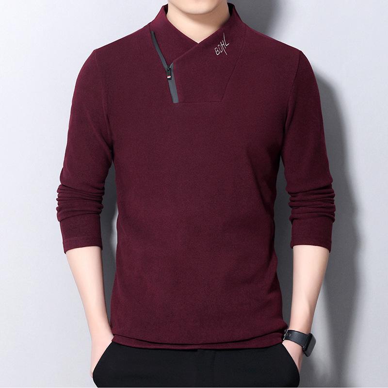 Зимняя мужская рубашка из двухстороннего утолщенного бархата с длинными рукавами — фото 9