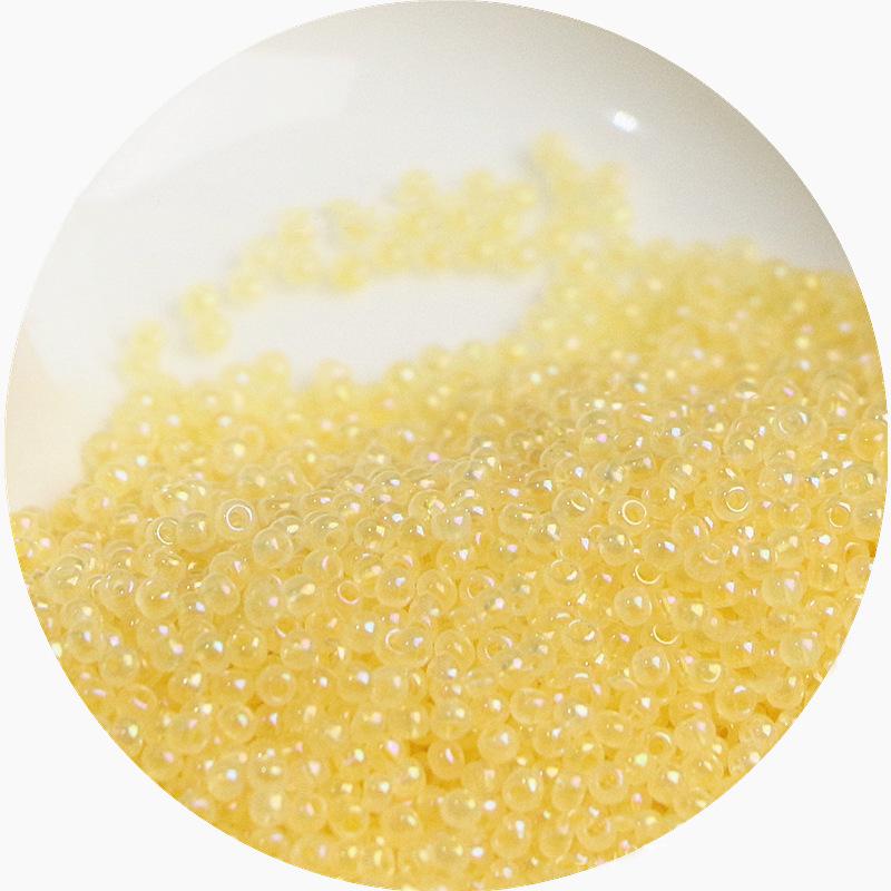 2mm Irisierende Glas-Samenperlen: Cremige Wolke für DIY Schmuck & Armbänder