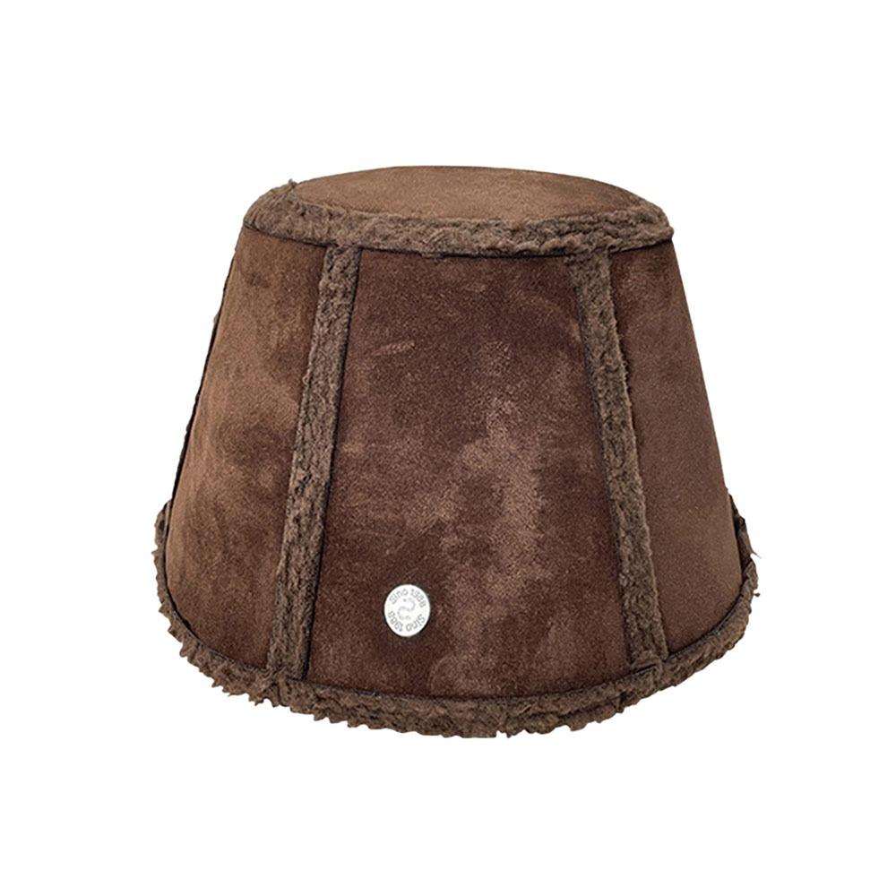 Lambswool Fisherman Cap Thicken Panama Hat Fashion Winter Bucket Hat  for Women