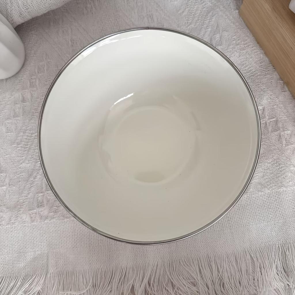 Vintage Floral Enamel Bowls Sturdy Round Freshness Preservation Bowl for Fruits, Vegetables, Salads, and Dry Food