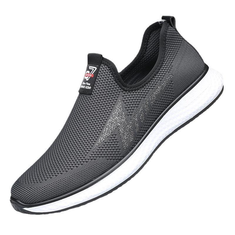 Old Man Head Men's Shoes Summer Mesh Shoes Men's Breathable Thin Mesh Shoes Versatile Mesh Trendy Shoes Lightweight Men's Shoes