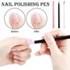 1/3pcs Japanese Style Nail Buffer Pen Nail Grinding Tool Precise Nail Plate Polishing & Cuticle Pusher Gentle On Natural Nails