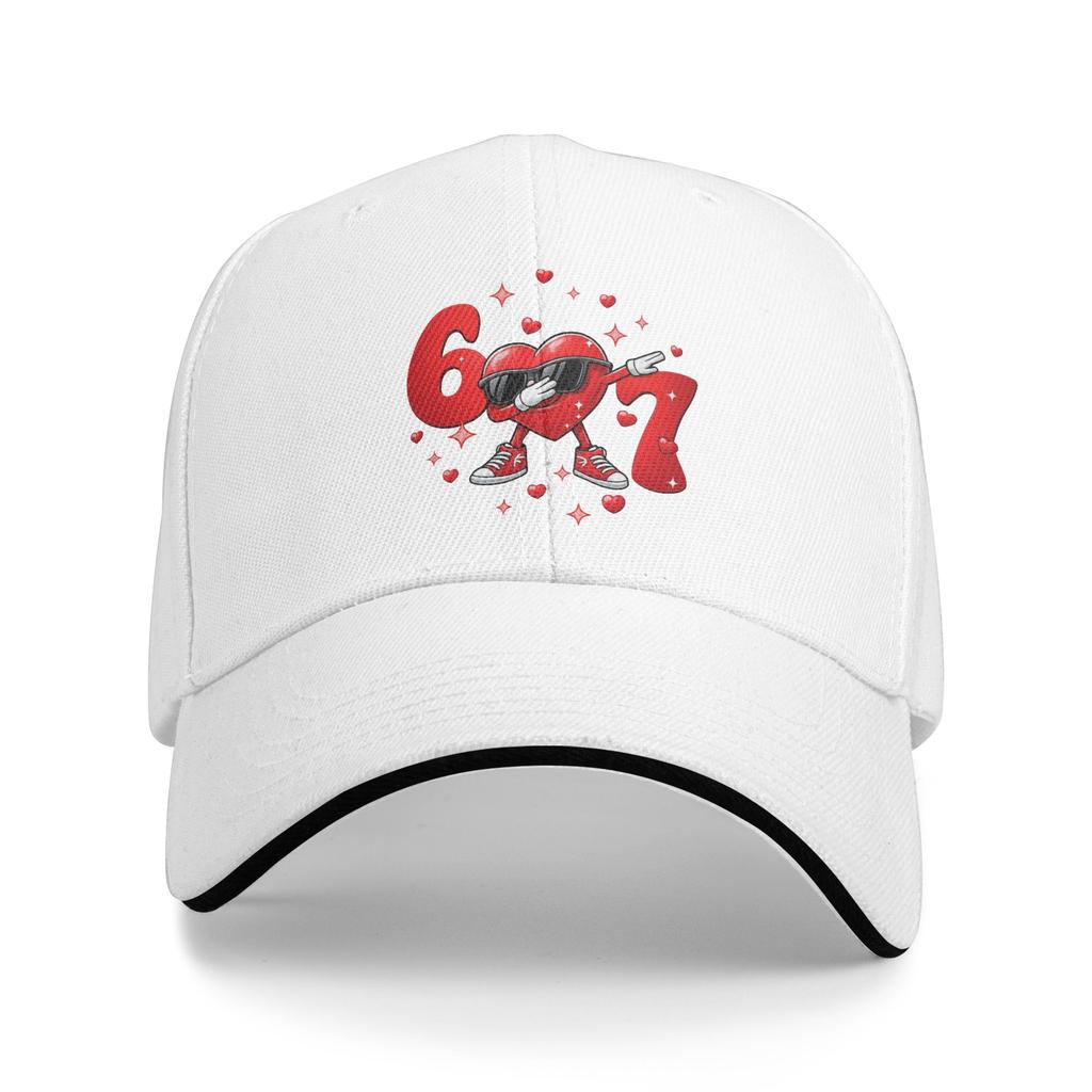 WoUnisex Unisex Valentines Day 67 Hearts Six Seven Meme Outdoor Hat Summer  Sun Cap Casual Baseball Cap Fashion Golf Hats